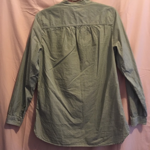 Ochre and olive pinstriped button up tunic**3/$25 - Picture 3 of 6